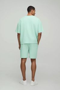 ชุดวอร์มกางเกงขาสั้นแบบสวมหัวของผู้ชายโอเวอร์ไซส์ทรงบ็อกซี่ชุดวอร์มแบบลำลองระบายอากาศคุณภาพพรีเมี่ยม - Product Image 2