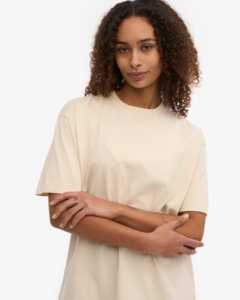 2025 nuevo logotipo personalizado verano Oversized Fit cuello redondo manga corta Camiseta de algodón para mujer camiseta de mujer - Product Image 5