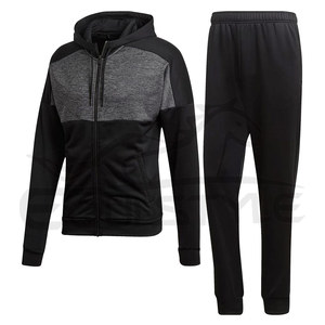 Ensembles de survêtement noir en vrac sweat à capuche unisexe et survêtement 2 pièces avec pantalon cargo vente en gros - Product Image 1