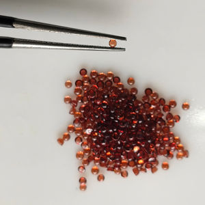 Piedra preciosa suelta granate rojo cabina redonda Natural de 1,5mm para hacer collares accesorio de joyería de calidad maravillosa - Product Image 1