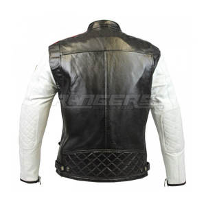 Vestes en cuir pour hommes, style urbain, haute qualité, manches longues, design personnalisé, fournisseur OEM, vente en gros de vestes en cuir - Product Image 2