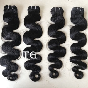 100% Wholesale Top Quality Virgin Indian 10'' to 30'' <b>Body</b> <b>Wave</b> Bundles Hair Extension Double Machine Weft Single Donor Supplier - Product Image 2