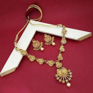 ชุดสร้อยคอชุบทองหินออสเตรียสีน้ำตาล kriaa 1113224เครื่องประดับแฟชั่นสำหรับผู้หญิง - Product Image 1