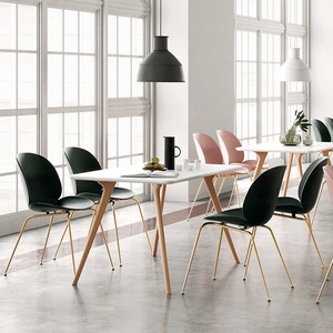 Stackable Minimalist Plastic <b>Dining</b> <b>Chair</b> with Gold-Plated Iron Legs for Living Rooms Restaurants Home Office (BFG038) - Product Image 5