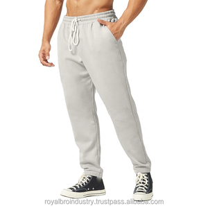 กางเกงวอร์มลำลองของผู้ชายกางเกงผ้าฝ้ายโพลีเอสเตอร์ผ้าเฟรนช์ผ้าคาดเอวยางยืดทรงหลวมใส่สบาย - Product Image 5