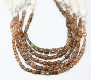 ลูกปัดทรงบาแกตต์เรียบ andalusite ธรรมชาติลูกปัดพลอย6X4MM 10X6MM Approx.8นิ้ว - Product Image 3