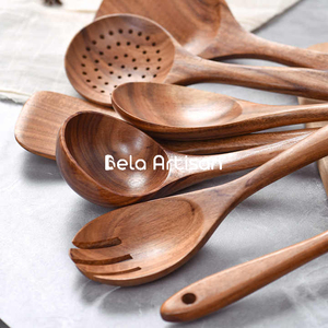 Handcrafted Wooden <b>Kitchen</b> <b>Accessories</b> with Container 6-Piece Bulk Wholesale Supply - Product Image 2