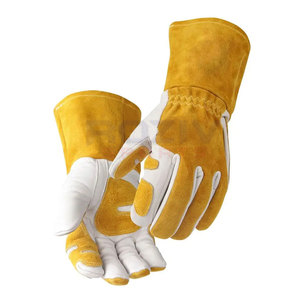 Guantes de Trabajo de Seguridad de Cuero al por Mayor, Correa de Muñeca Ajustable, Antideslizantes, Alta Calidad, Proveedor Directo de Fábrica, Precio Económico - Product Image 1