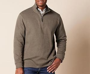 Pulls à capuche unis pour hommes, anti-rétrécissement, tendance, coupe ajustée, chauds pour l'hiver, respirants, tricotés, demi-zip - Product Image 2