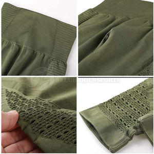 Leggings de compression légers pour femme, nouvelle collection 2024, taille mi-haute, sans couture, en spandex, imprimé uni, taille élastique, séchage rapide - Product Image 2
