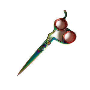 ที่วางนิ้วมือแบบยึดกับใบมีดคมสำหรับใช้ในงานด้านความงามกรรไกรตัดผมเคลือบไทเทเนี่ยมแบบปรับได้ด้ามจับแบบแฟนซี - Product Image 3