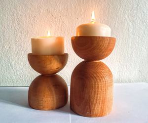 Candelabro de pilar de madera hecho a mano, candelabro de madera hecho a mano para decoración del hogar y decoración de cocina y mesa - Product Image 6