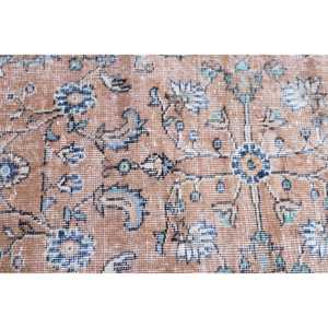 Alfombra Vintage de 3.3x5.4 pies, Alfombra Turca Decorativa, Alfombra de Lana Ikat Azul - Product Image 5