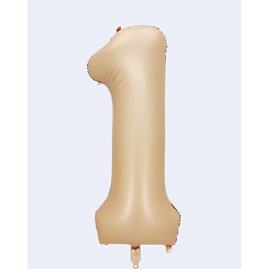 Palloncini Numero Caramello N1 100 Cm, Confezione da 12 Pezzi - Product Image 1