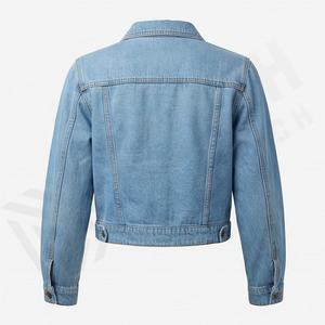 Chaqueta Vaquera Informal de Manga Larga para Mujer, Corte Regular, Lisa, Transpirable, Cómoda, Talla Adulto, Moda Femenina, Personalizable - Product Image 2