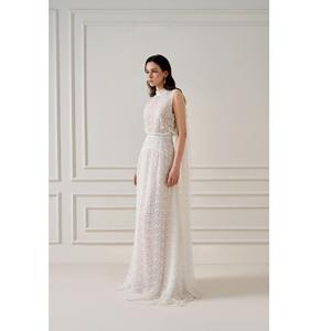 Robes de soirée luxueuses pour femmes ZUKA LACE EFFET Écharpe ROBE LONGUE Sans manches WhiteAnt Marque Femmes Maxi Robes élégantes - Product Image 1