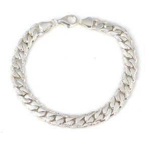 925 Sterling Silver 0.75 X 10 mm Chain Bracelet Rhodium Plated Ruby Diamond Religious Style <b>Charm</b> Bracelets <b>Bangles</b> Rose Gold - Product Image 2