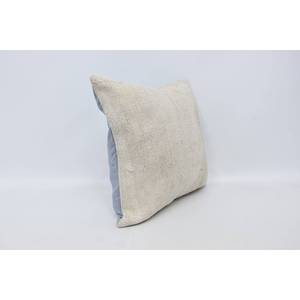 Beige 18x18 Inch Ikat Wool Patchwork <b>Pillow</b> Rustic Design Woven Technique Portable Vintage <b>Square</b> Rectangle Shape for Home Use - Product Image 3