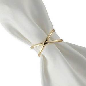 Servilletero de latón con diseño de forma de flor, acabado dorado para boda, banquete, salón, cena, accesorios de decoración de mesa - Product Image 3