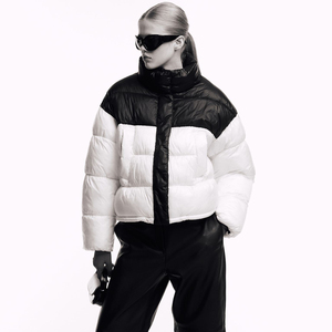 Venta al por mayor de ropa de invierno con logotipo personalizado de talla grande para mujer Chaquetas acolchadas algodón 100% poliéster relleno abrigos de Mujer - Product Image 2