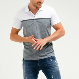 เสื้อโปโลชายระบายอากาศได้ดีเสื้อยืดมีกระดุมตกแต่งแขนสั้นปักสำหรับนักกอล์ฟวัยกลาง - Product Image 2