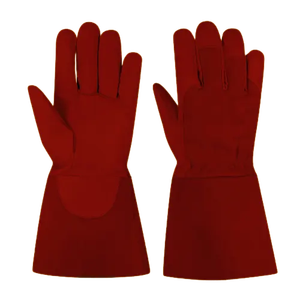 Gants de soudage en cuir pleine fleur, manchette longue, haute qualité, en peau de chèvre, pour soudage TIG, cuir souple et durable, 15 cm, gants de soudage personnalisés - Product Image 3