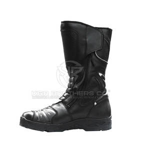 High Ankle Breathable Winter Motorbike Shoes with Reinforced <b>Toe</b> <b>Cap</b> Anti-Crash Design Customizable Leather Racing Shoes - Product Image 4