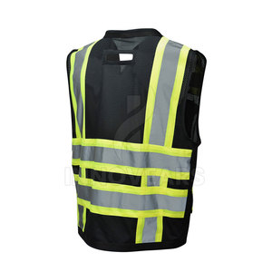Gilet de sécurité personnalisé, couleur unie, sans manches, respirant, haute qualité, pour hommes, streetwear, vêtements de travail, haute visibilité - Product Image 2