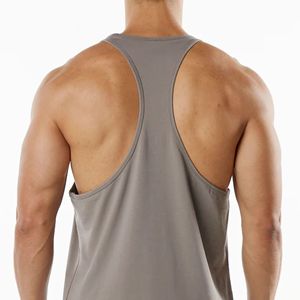 Camisetas sin mangas de algodón 100% para hombre, ajuste relajado que absorbe el sudor y transpirable, escote de corte bajo, espalda cruzada abierta, dobladillo escalonado de cedro - Product Image 3