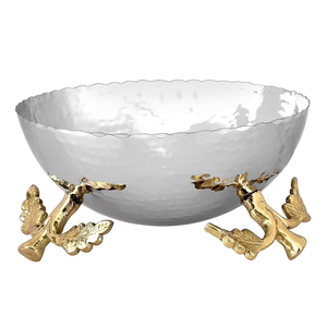 Bol à fruits en métal classique élégant, design durable pour la salle à manger et la décoration du salon, cadeaux de pendaison de crémaillère, nouveauté - Product Image 1