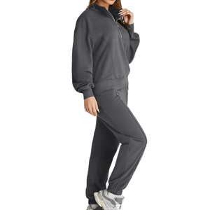 2025ชุดวอร์มผ้าฝ้ายขนแกะสำหรับผู้หญิงชุดวอร์มระบายอากาศได้ดีสำหรับฤดูหนาวพิมพ์โลโก้ตามสั่ง - Product Image 3