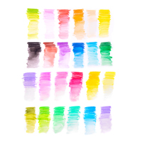 Ensemble de crayons de couleur aquarelle Starplast 24U, modèle soluble EC8449, imprimé à l'écran à partir d'ES pour une utilisation scolaire