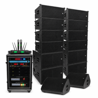DBK LS2210 10-Zoll-Line-Array-Lautsprecher mit 18-Zoll-Subwoofer Bühnen-Audio-PA-System für DJ Hochzeit Veranstaltungssaal Sound