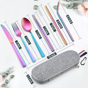 Colorato della Cina fabbrica all'ingrosso oro placcato argento acciaio inossidabile ecologico piatto cucchiaio forchetta e coltello posate Set - Product Image 4