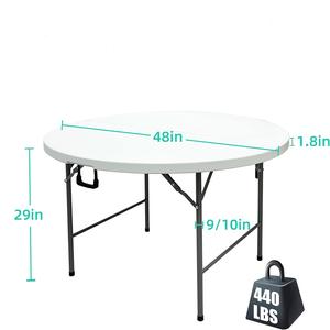 <span class=keywords><strong>4ft</strong></span> โต๊ะพับได้ทำจากหินแกรนิตโต๊ะจัดเลี้ยงกลางแจ้งแบบ HDPE โต๊ะกลมโต๊ะสำหรับงานเลี้ยงเช่ารับประทานอาหารพลาสติกตั้งแคมป์แบบพกพา - Product Image 3