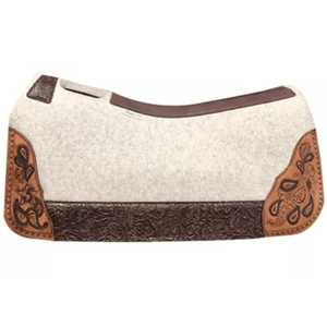 Almohadilla de sillín Proveedor Best Weaver Cuero 100% Fieltro de lana Venta al por mayor Almohadilla de sillín occidental para caballo - Product Image 1