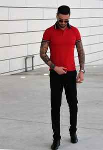 Camiseta Polo de diseño personalizado para hombre 2025, elegante colección de verano con lona de algodón 100% de primera calidad, nuevo estampado con cuello levantado - Product Image 4