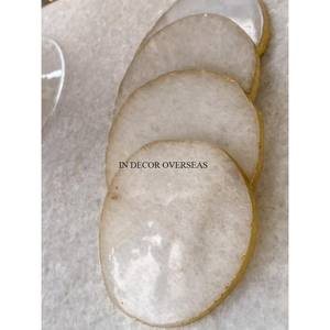 Premium Quality Metal Made Silver Shiny Polished Unique Fancy Designer <b>Coasters</b> For Drinks With Holder Table Decoration Supplies - Product Image 5