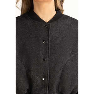 Chaqueta Sintética Acolchada con Cuello Alto para Mujer WM-JKT-WS24-086, Forro de Spandex Teñido Liso con Aspecto de Piel de Oveja para Primavera y Otoño - Product Image 6