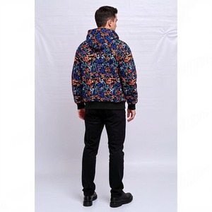 Vente en gros Pull à capuche surdimensionné en polaire épais imperméable à l'eau avec épaules tombantes Impression par sublimation 100% coton avec fermeture éclair - Product Image 2