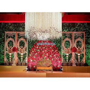 Scène de réception de mariage moderne du sud Jhumka Frames Set Metal Portable Customizable Color & Size - Product Image 1