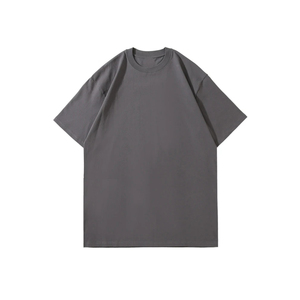 เสื้อยืดผู้ชายผ้าฝ้าย 100% ขายส่ง แบบเรียบ ไหล่ตก ทรงโอเวอร์ไซส์ ผ้าถัก ไม่ยับ ระบายอากาศได้ดี - Product Image 2