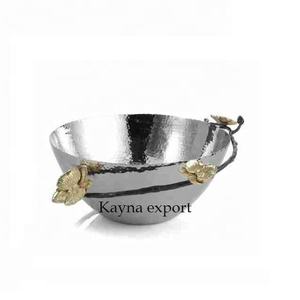 ชามใส่ผลไม้แห้งสำหรับเสิร์ฟและตกแต่งทำจากโลหะหล่อสีเงินสำหรับวันรอมฎอนชามโลหะสำหรับเสิร์ฟและตกแต่ง - Product Image 4