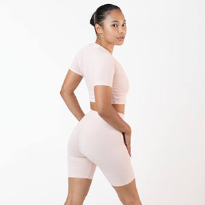 Pantalones cortos de motorista de alta calidad de fábrica Spandex Buttery de cintura alta Legging de yoga Pantalones cortos de entrenamiento de ciclismo Pantalones cortos de cintura alta Patrón de pantalones cortos calientes - Product Image 1