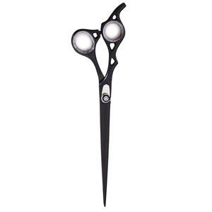 Ciseaux de toilettage de cheveux enduits de couleur noire de conception de pied d'animal professionnel avec la vis réglable et le silencieux - Product Image 5