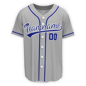 Vente en gros de nouveau logo personnalisé imprimé de haute qualité nom d'équipe chemises de style broderie unie séchage rapide maillot de baseball pour hommes - Product Image 4