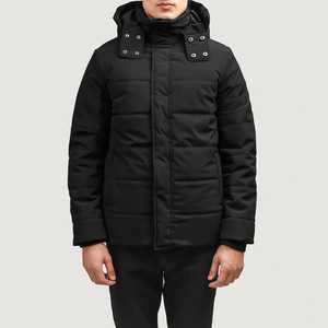 Veste matelassée dernier cri au design personnalisé pour hommes, hiver, hiver, veste à capuche en toile avec bouton en fourrure et fermeture éclair, style tendance - Product Image 1