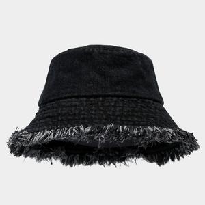 Sombrero de Sol de Moda con Borde Deshilachado, Estilo Urbano, de Algodón Desteñido, Tipo Bucket, Ligero, Unisex, para Uso Diario, para las Cuatro Estaciones - Product Image 3