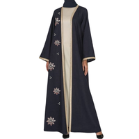 Nouvelle collection tendance de kimonos abayas scintillants, meilleure qualité, respirants, couleur unie, matière personnalisable