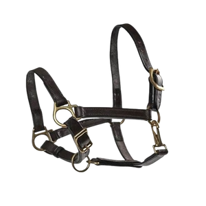 Oem Nouveau licou à cheval en cuir véritable personnalisé Dressage Riding Purpose Indian Manufacturer Prix de gros Plain Halter AL - Product Image 2